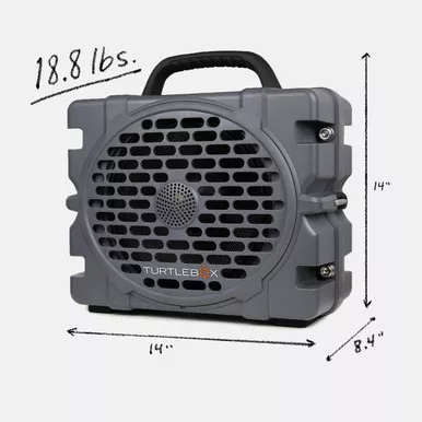 Turtlebox Grande Gen 3, Waterproof Bluetooth Speaker, IP-67 Rated, 40+ Hours Battery, Party Mode, Tan