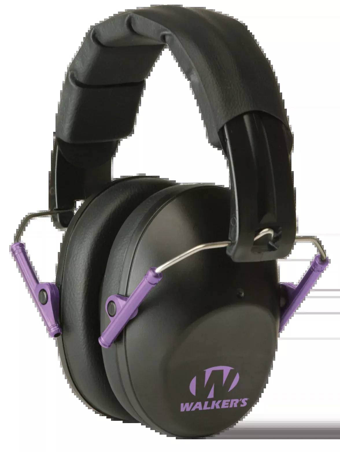 Walkers Game Ear Pro Low Profile Passive Muff 22 dB Over the Head Black/Purple Polymer