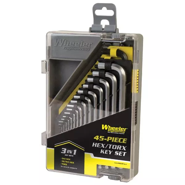 Wheeler 45-Piece SAE, Metric, Hex, & Tork Wrench Set