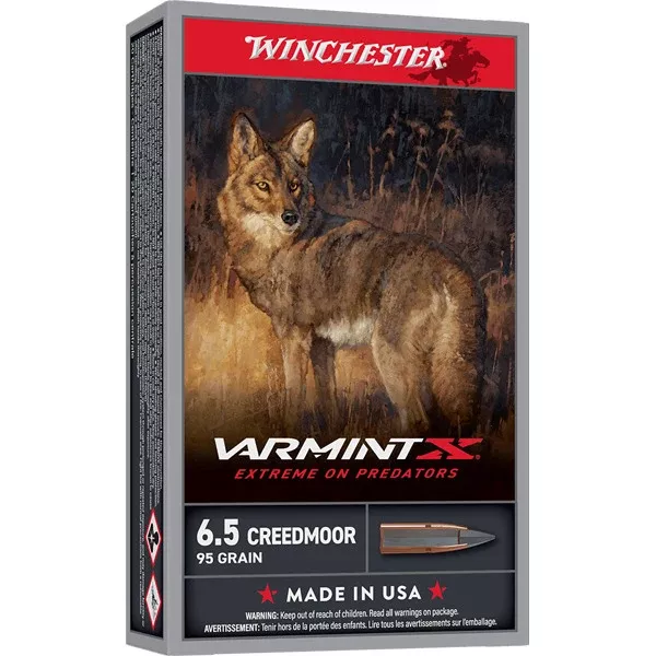 Winchester Varmint XP 6.5 Creedmoor Ammunition 95 Grain Polymer Tip Box of 20